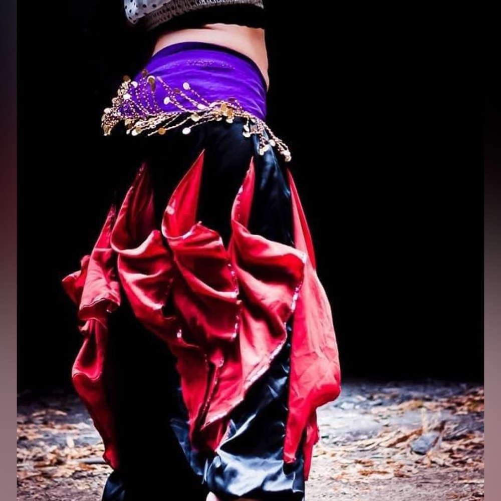 Red Harem pants belly dance